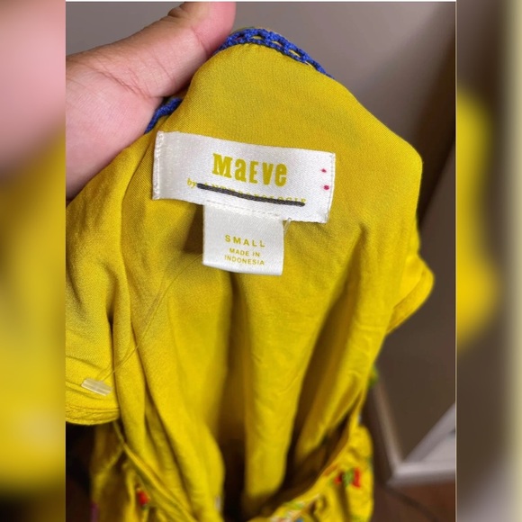 Anthropologie Maeve Floral Wrap Ruffle V Neck Mini Dress Size S - Picture 6 of 6